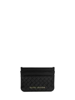 Katie Loxton Nova Woven Texture Card Holder Black Outlet