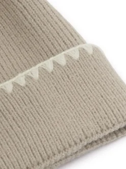 Katie Loxton Natural Whipstitch Knitted Hat