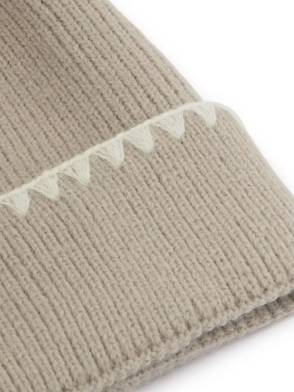 Katie Loxton Natural Whipstitch Knitted Hat