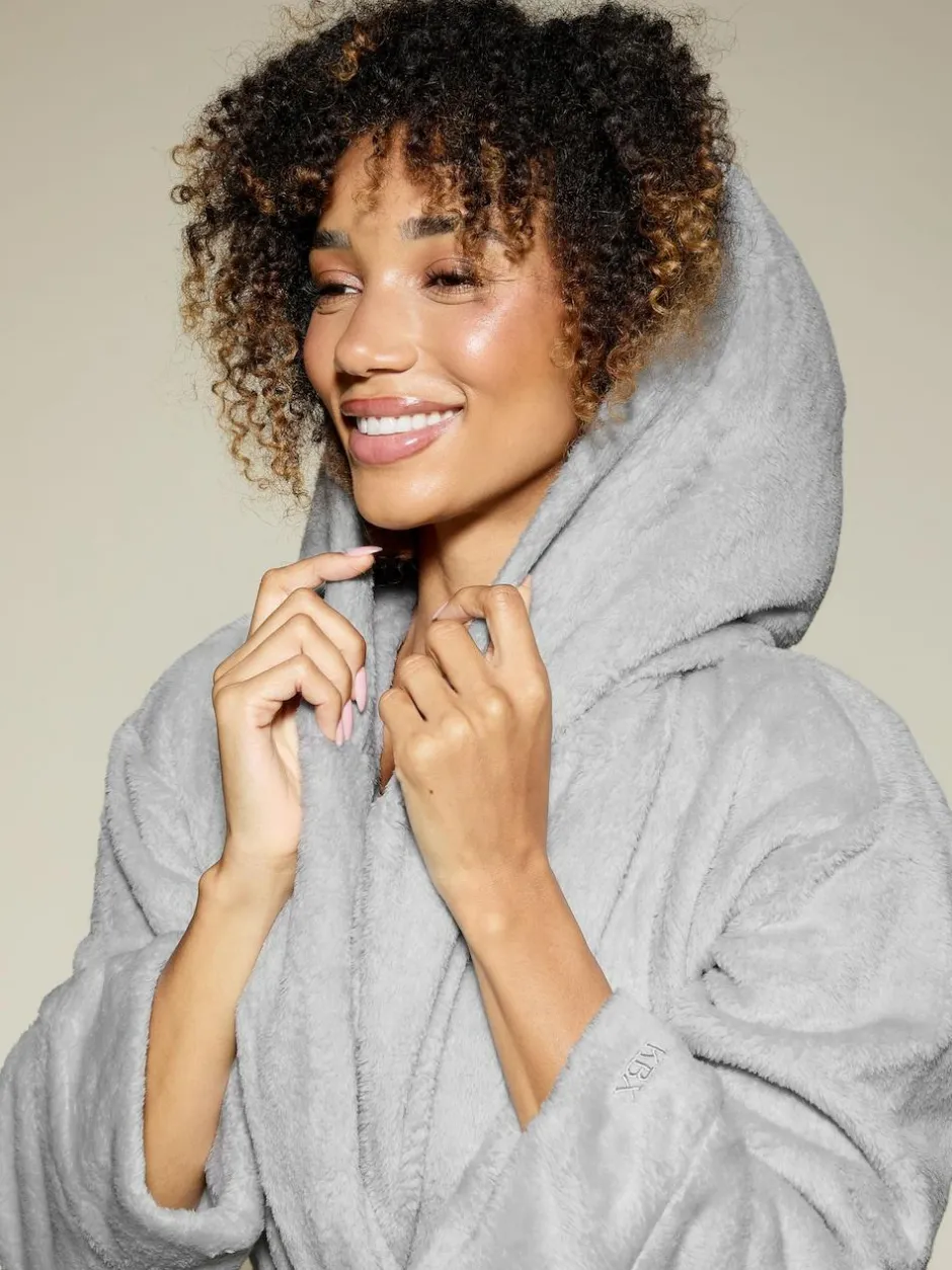 KBX Rosa Fluffy Robe Grey Online