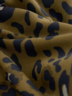 Next Outdoor Fleece Lined Warm Handle Leggings Khaki Animal Print Sale