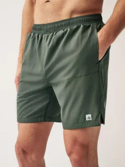 Next 7 Inch Active Gym Sports Shorts Khaki Green Online