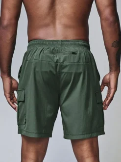 Next Active Cargo Gym Training Shorts Khaki Green Sale