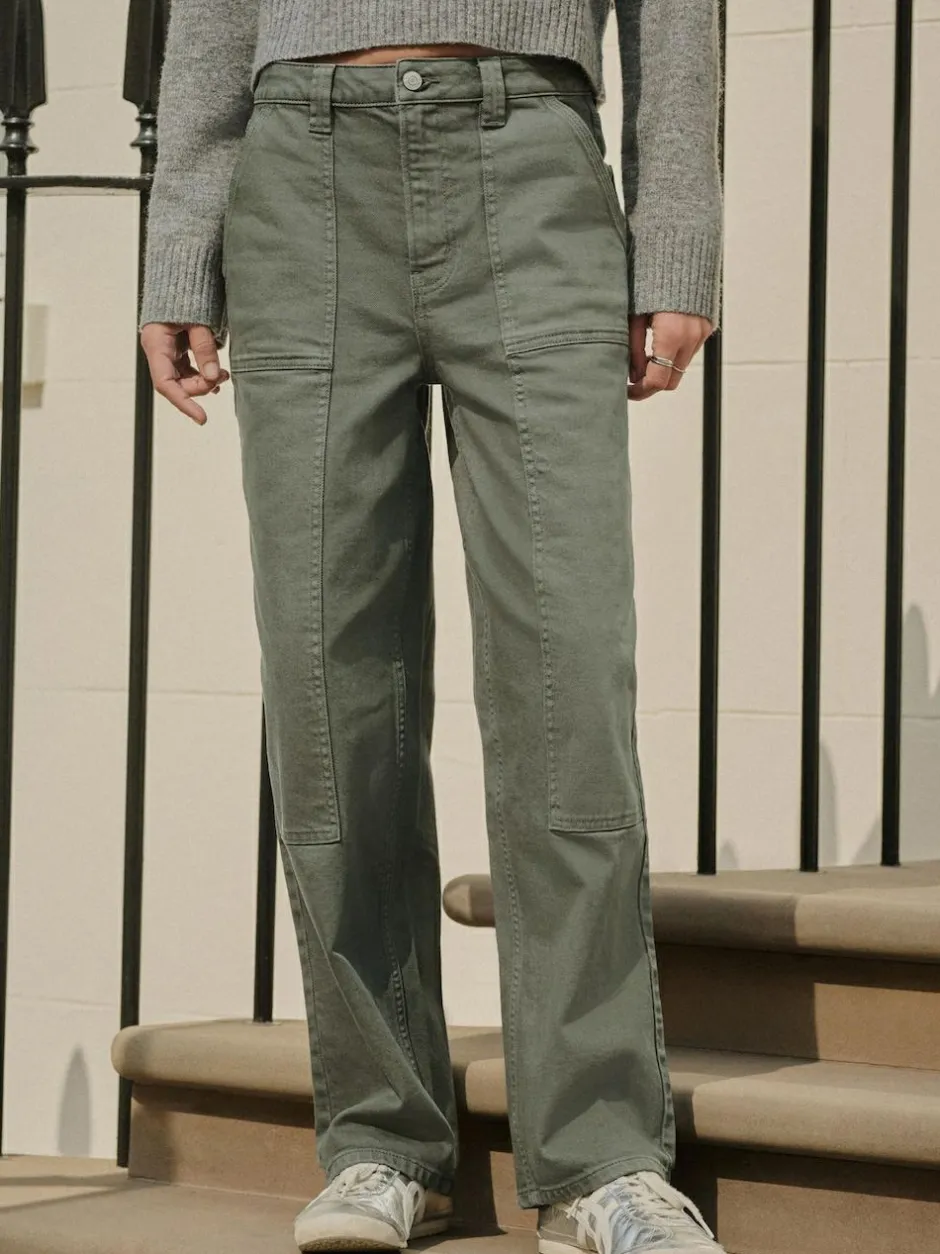 Next Ankle Straight Leg Carpenter Jeans Khaki Green Best