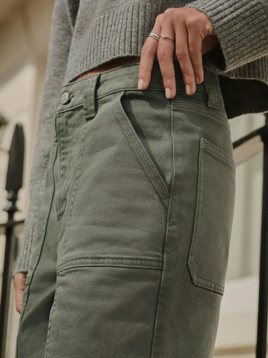 Next Ankle Straight Leg Carpenter Jeans Khaki Green Best