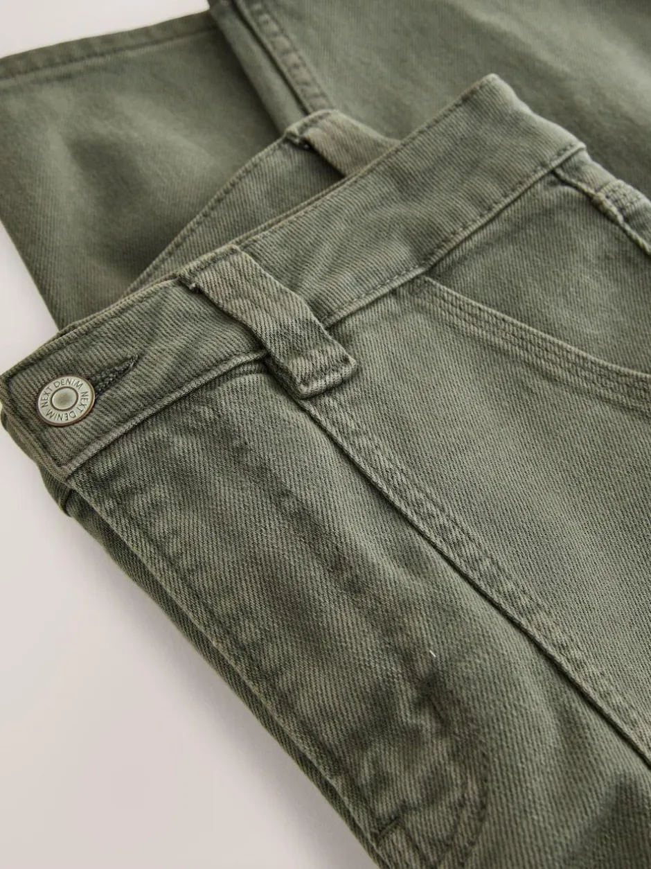Next Ankle Straight Leg Carpenter Jeans Khaki Green Best