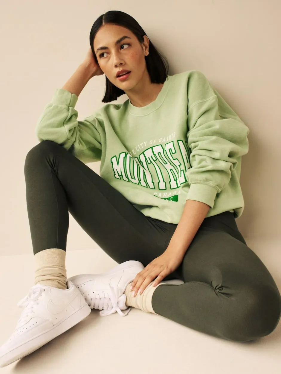 Next Khaki Green Full Length Leggings New