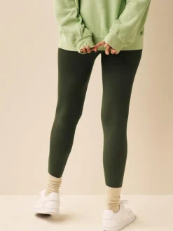 Next Khaki Green Full Length Leggings New