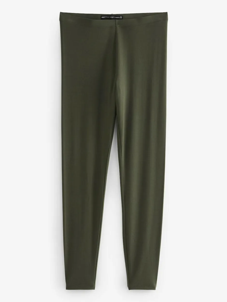 Next Khaki Green Full Length Leggings New