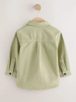 Next Long Sleeve Shirt and T-Shirt Set (3mths-7yrs) Khaki Green Discount