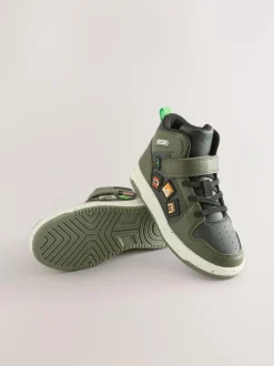 Next Khaki Green Minecraft High Top Trainers Discount