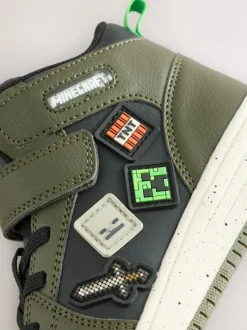 Next Khaki Green Minecraft High Top Trainers Discount