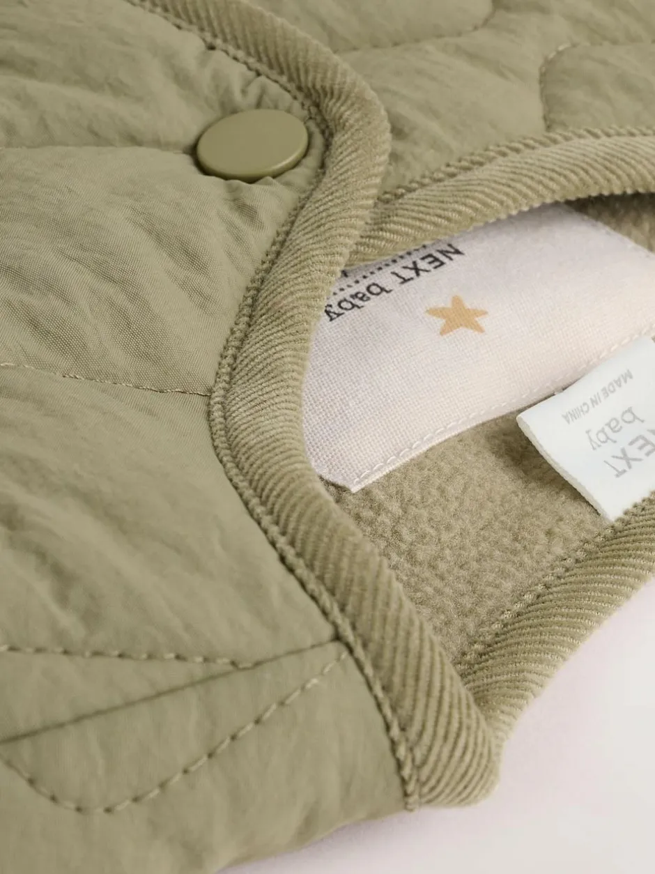 Next Khaki Green Nylon Quilted Baby Jacket (0mths-2yrs) Discount
