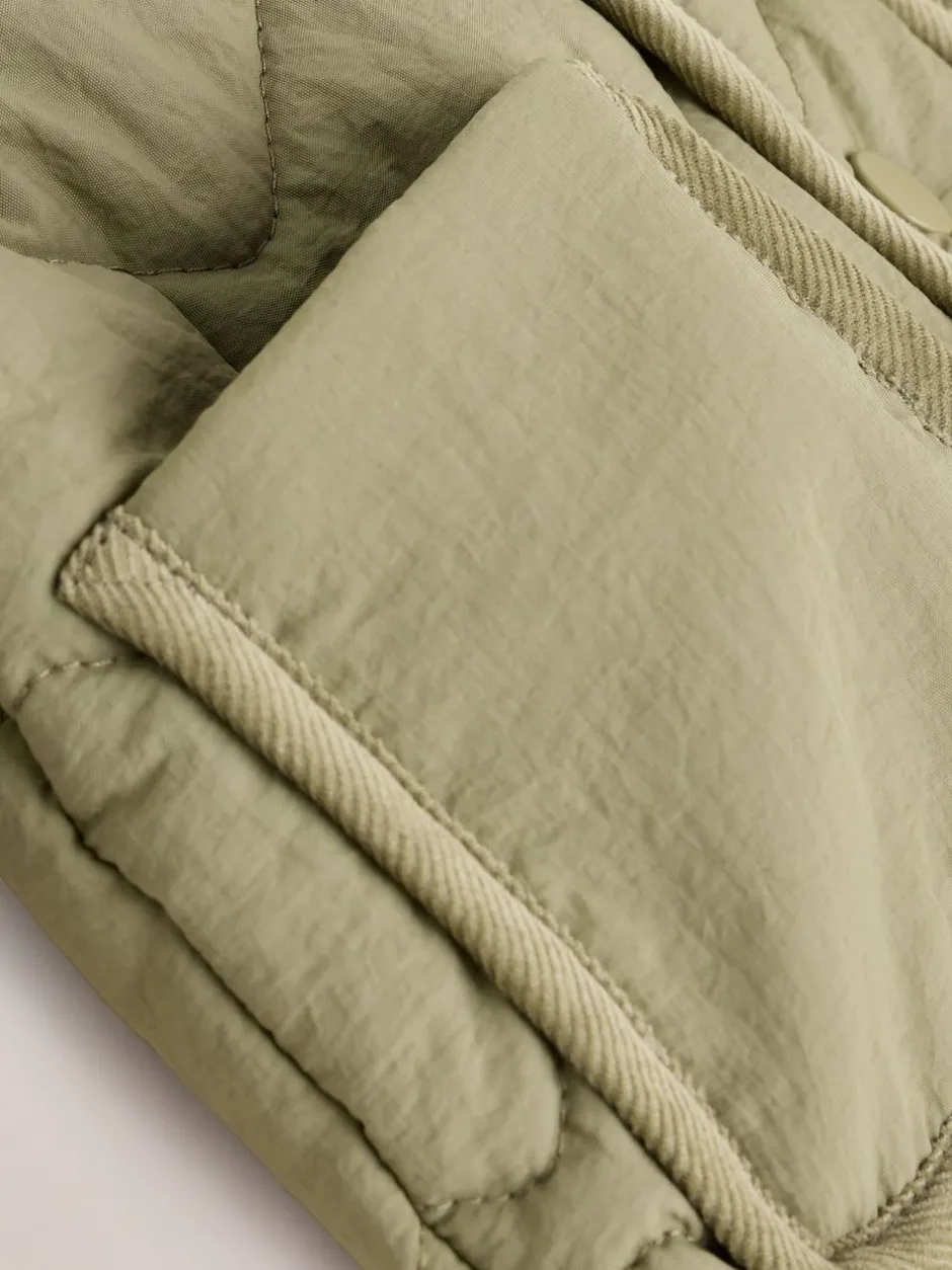 Next Khaki Green Nylon Quilted Baby Jacket (0mths-2yrs) Discount