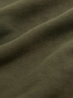 Next Khaki Green Regular Fit Heavyweight Cotton Rich Crew Neck Sweatshirt Best