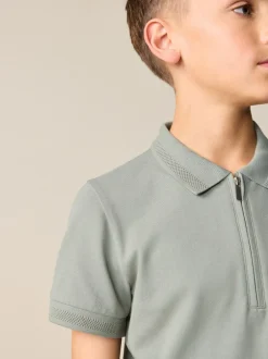 Next Short Sleeve Polo Shirt and Shorts Set (3-16yrs) Khaki Green Discount