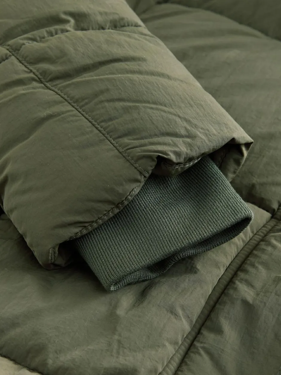 Next Shower Resistant Longline Padded Coat Khaki Green Best