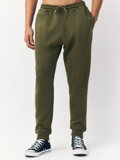 Next Slim Fit Slim Fit Brushback Heavyweight Joggers Khaki Green Discount