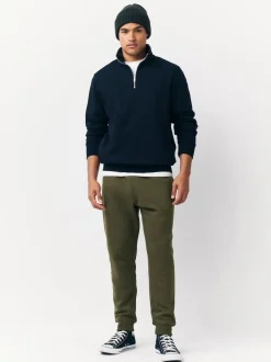 Next Slim Fit Slim Fit Brushback Heavyweight Joggers Khaki Green Discount