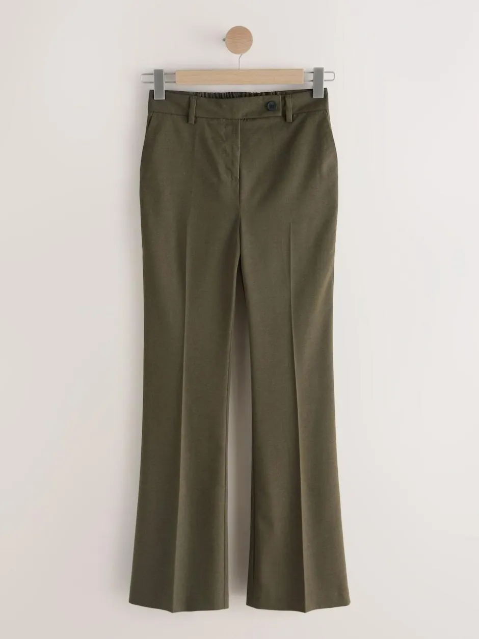 Next Tailored Bootcut Trousers With Wool Khaki Green