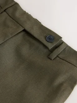 Next Tailored Bootcut Trousers With Wool Khaki Green