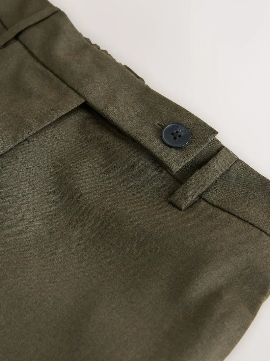 Next Tailored Bootcut Trousers With Wool Khaki Green