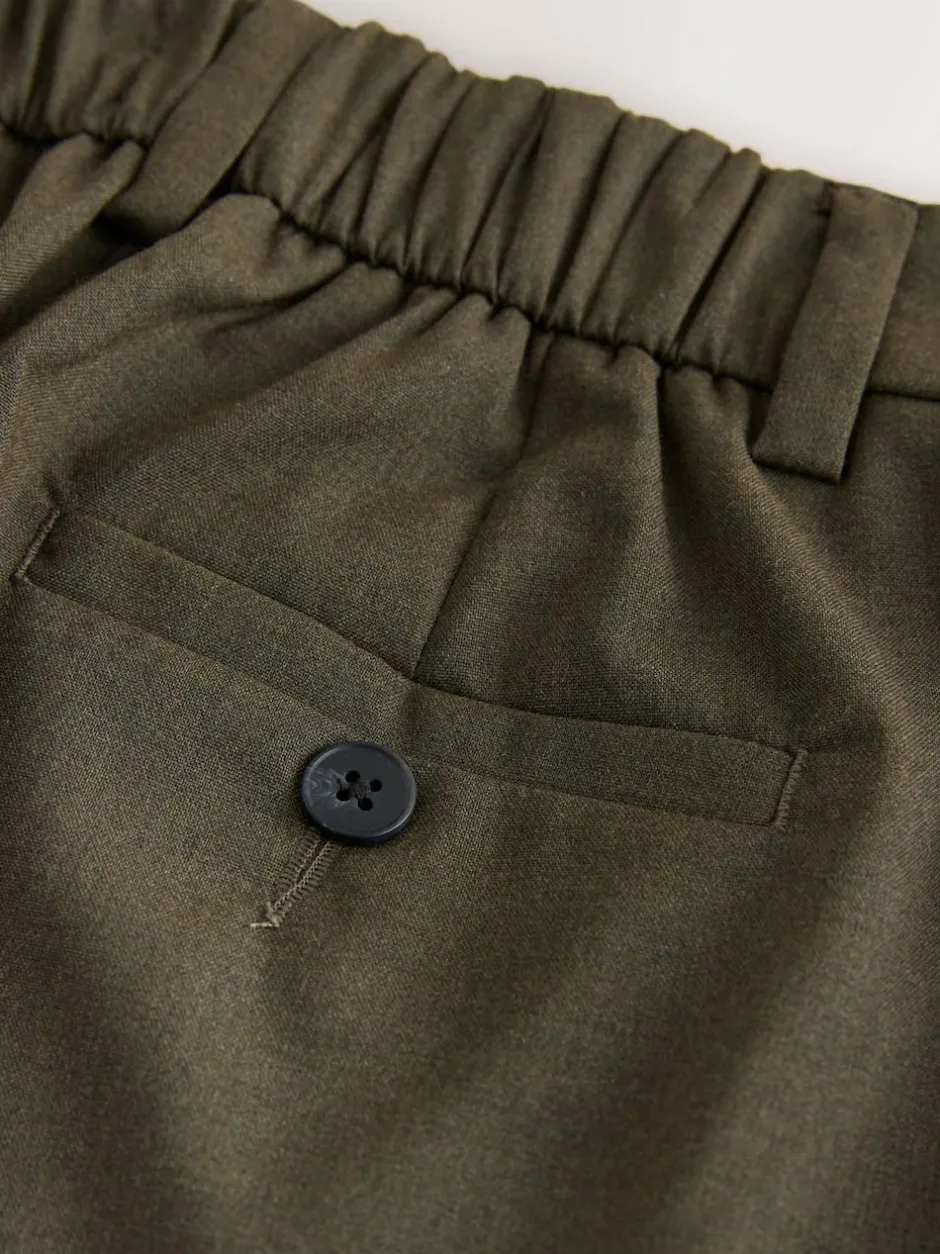 Next Tailored Bootcut Trousers With Wool Khaki Green