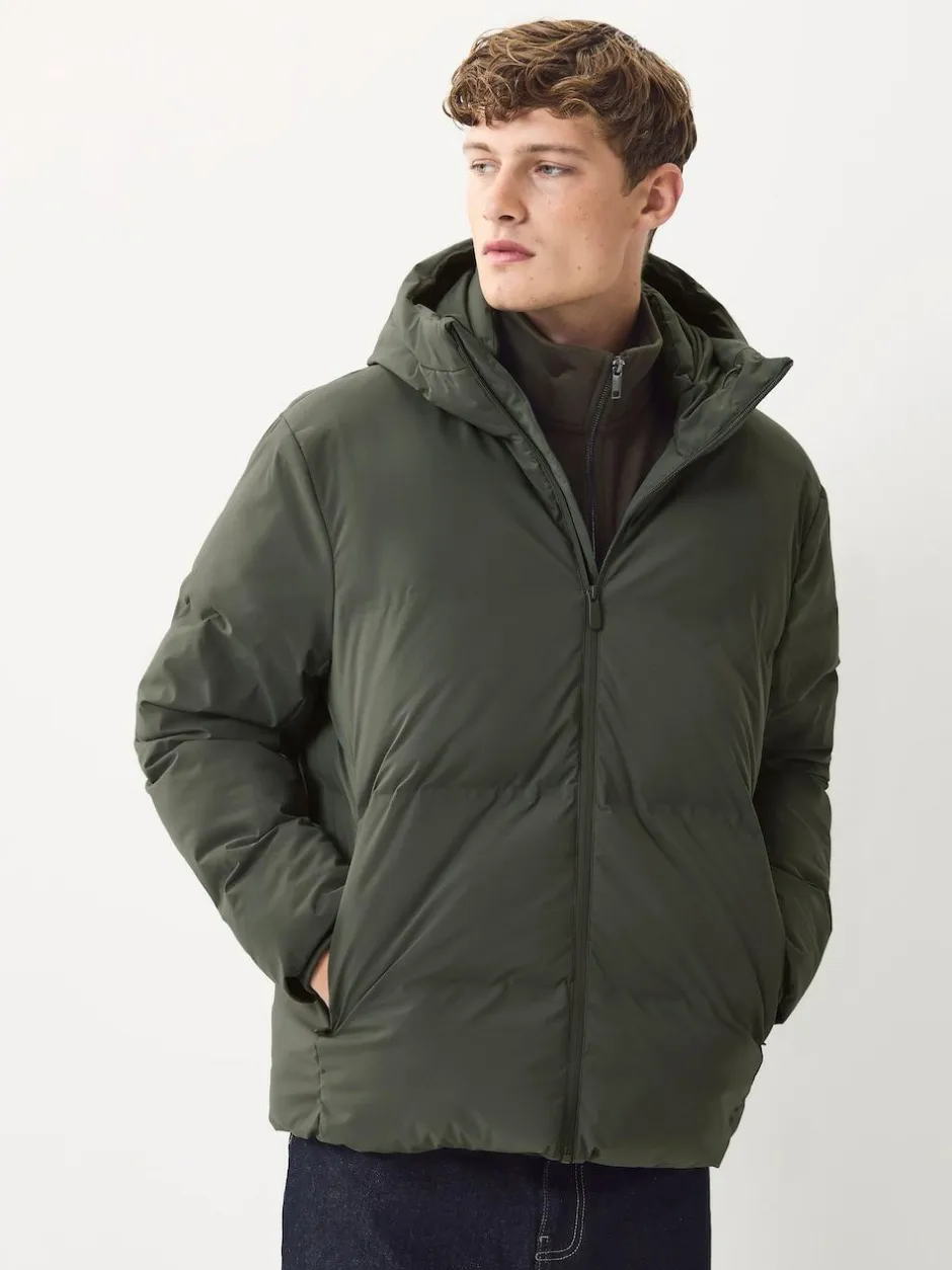 Next ThermoGen Shower Resistant Puffer Jacket Khaki Green Outlet