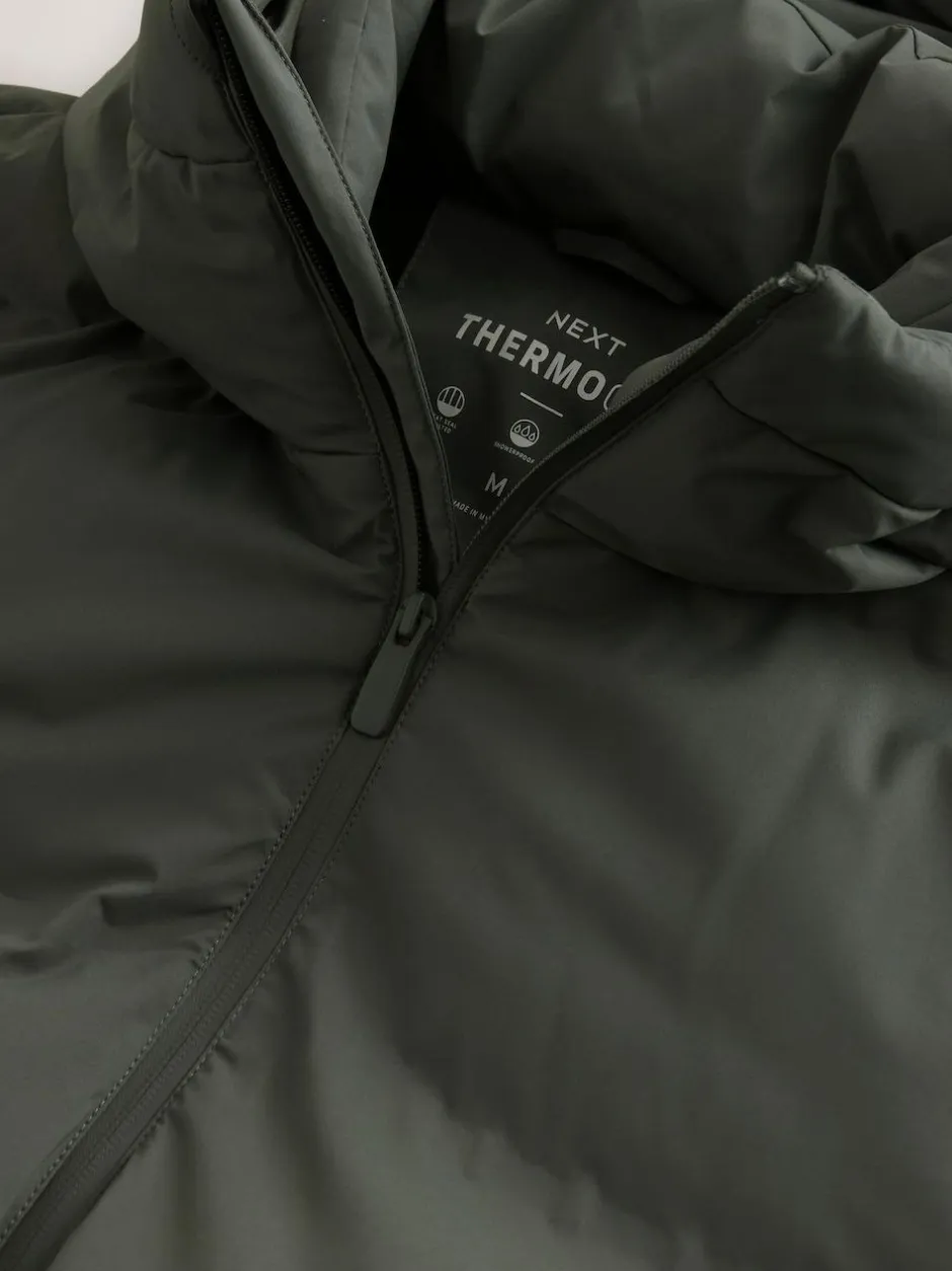 Next ThermoGen Shower Resistant Puffer Jacket Khaki Green Outlet