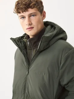 Next ThermoGen Shower Resistant Puffer Jacket Khaki Green Outlet