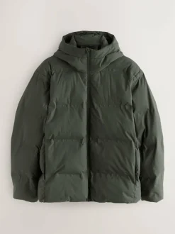 Next ThermoGen Shower Resistant Puffer Jacket Khaki Green Outlet