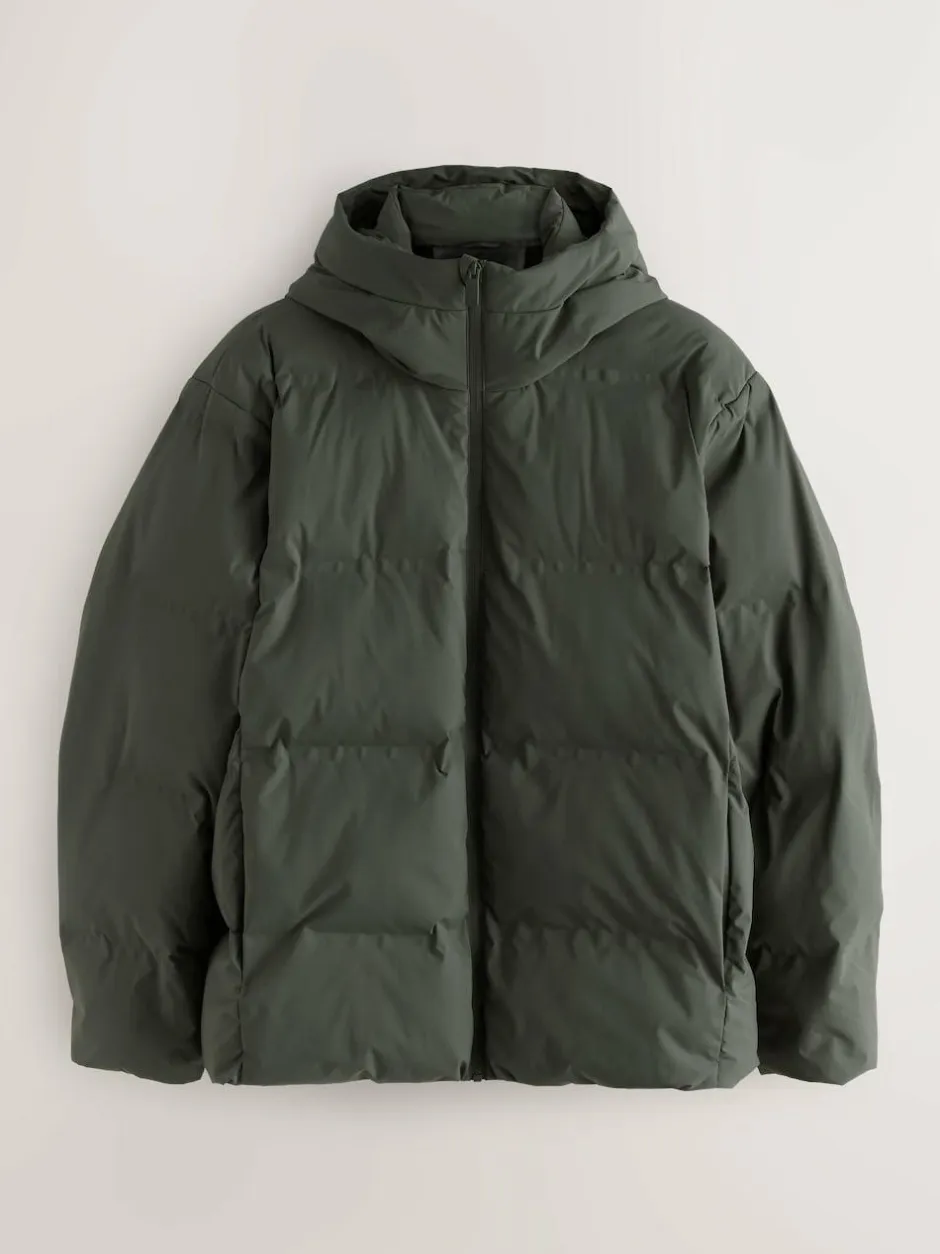 Next ThermoGen Shower Resistant Puffer Jacket Khaki Green Outlet
