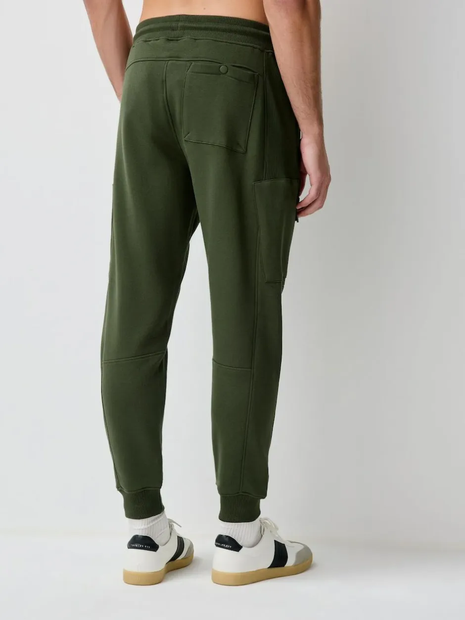 Next Utility Brushback Heavyweight Cargo Joggers Khaki Green Hot