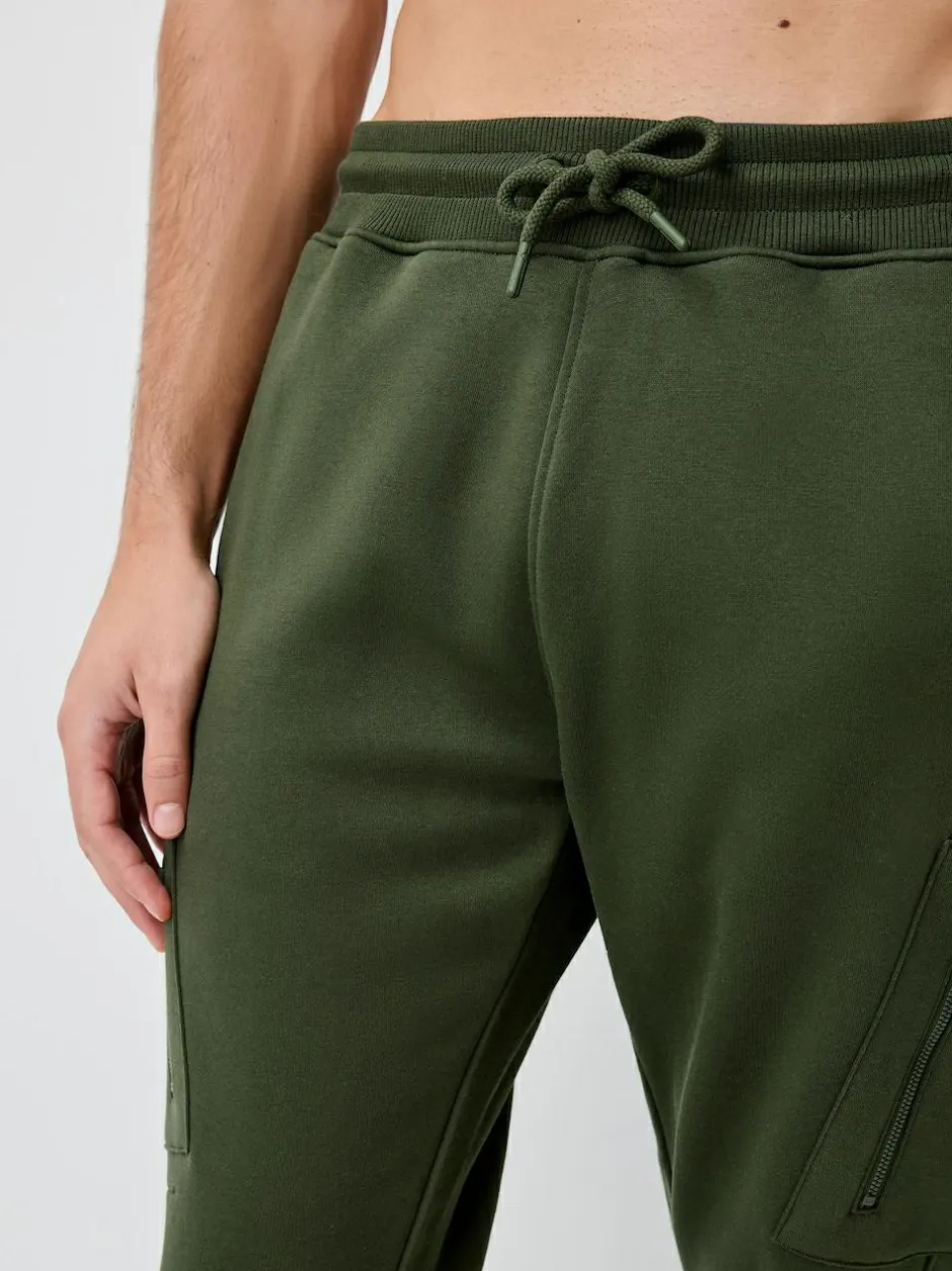 Next Utility Brushback Heavyweight Cargo Joggers Khaki Green Hot