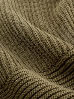 Next Khaki Green Utility Knitted Hoodie (3-16yrs) Clearance
