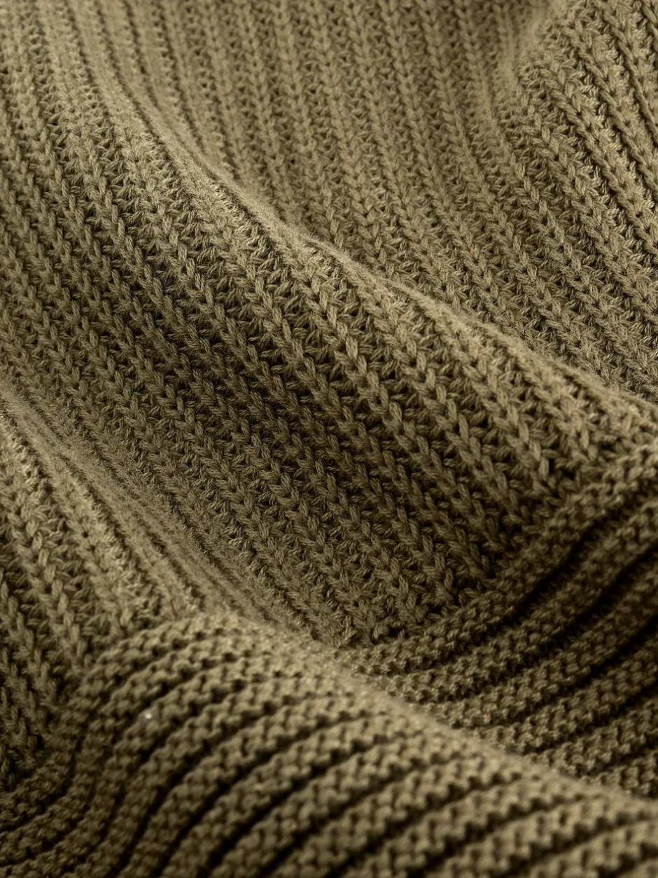 Next Khaki Green Utility Knitted Hoodie (3-16yrs) Clearance