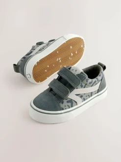 Next Wide Fit (G) Touch Fastening Skate Trainers Khaki Green Hot
