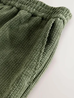 Next Khaki Green Wide Leg Soft Cord Trousers Outlet