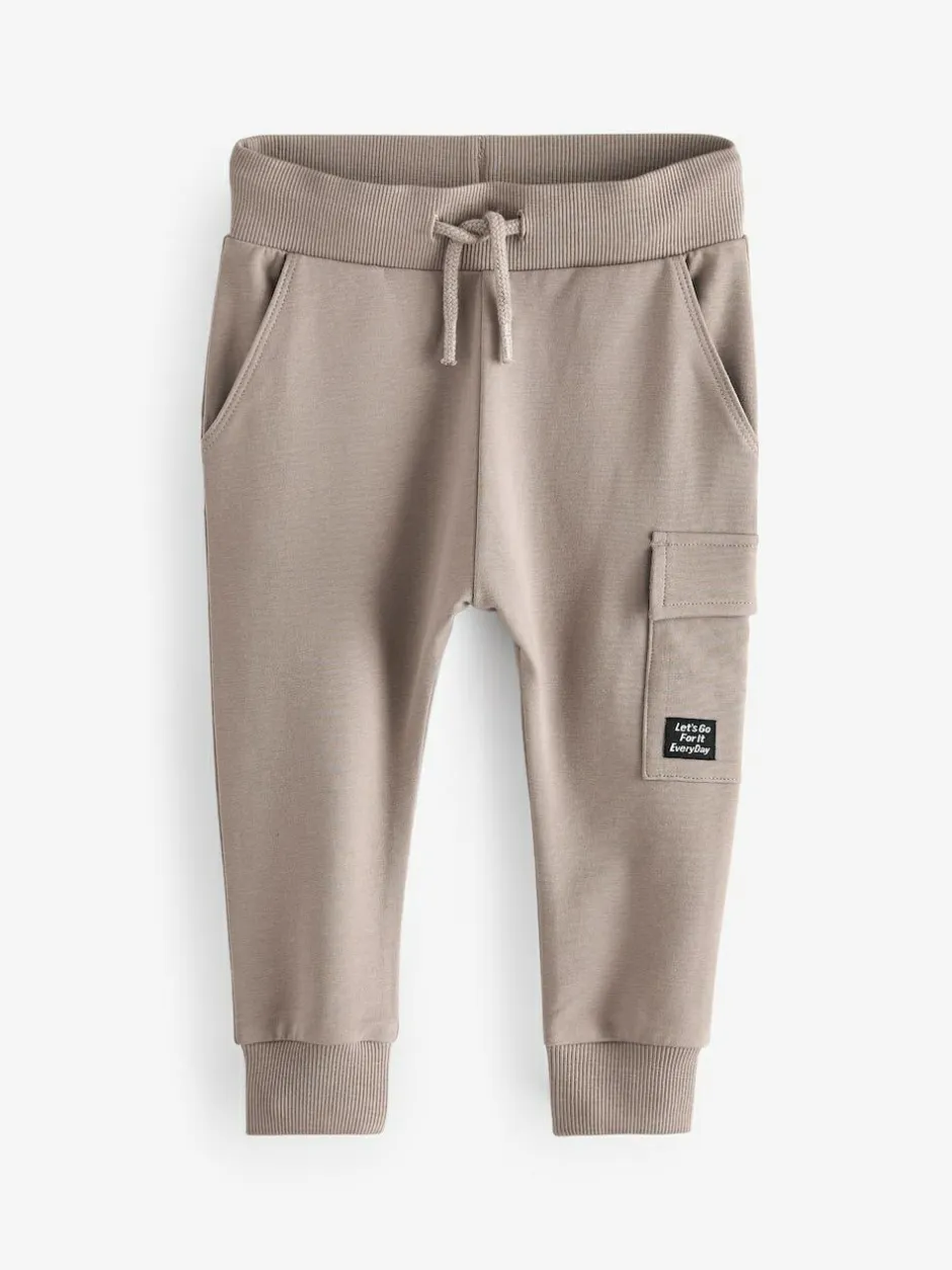 Next Khaki Green/Grey/Black Super Skinny Utility Joggers 3 Pack (3mths-7yrs) Online