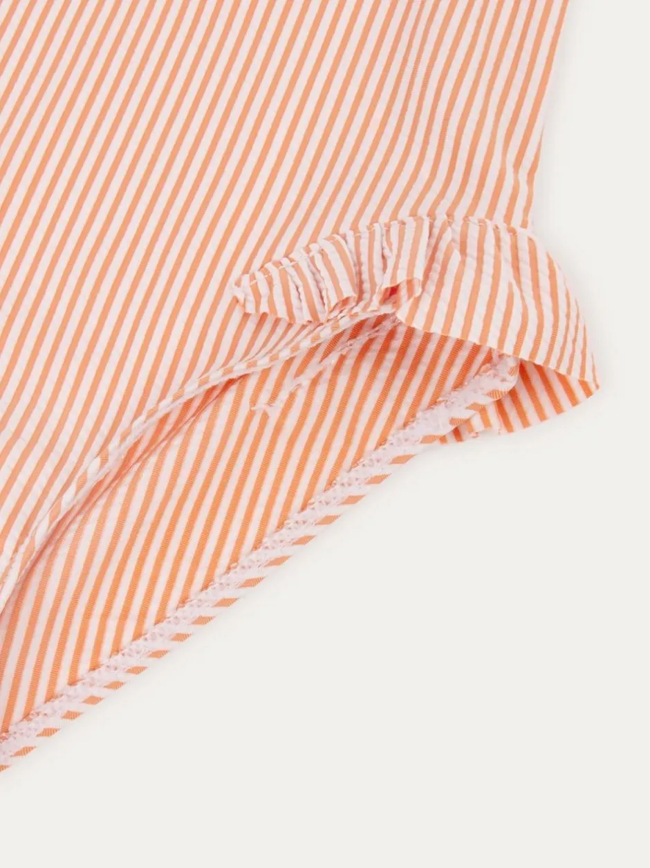 Mori KIDLY By Pink Seersucker Frilled Swimsuit Sale