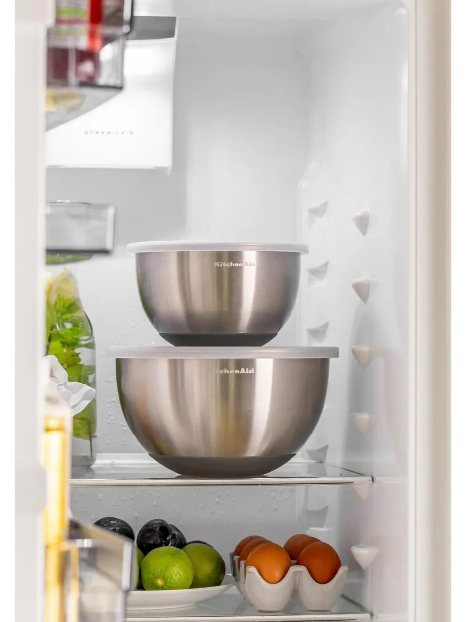 Kitchen Aid Set of 2 Silver Mixing Nesting Bowl Hot