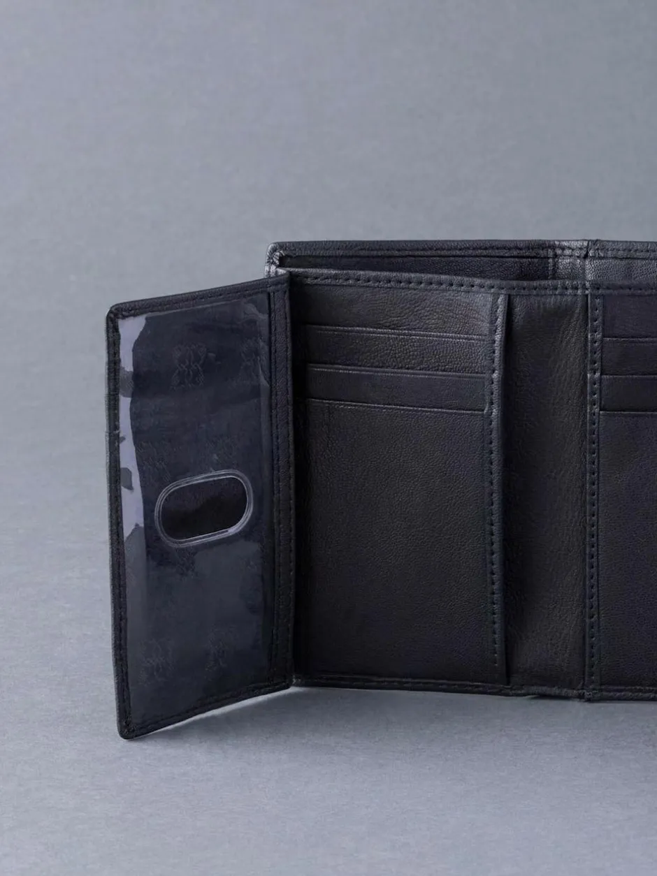 Lakeland Leather Bowston Tri-Fold Wallet Black Hot