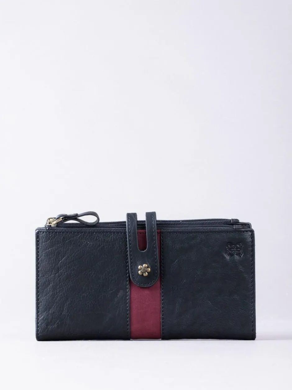 Lakeland Leather Hartsop Leather Double Zip Purse Black