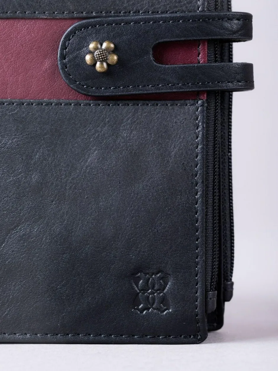 Lakeland Leather Hartsop Leather Double Zip Purse Black
