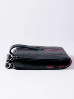 Lakeland Leather Hartsop Leather Double Zip Purse Black
