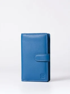 Lakeland Leather Blue Medium Tab Purse Clearance