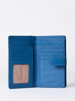 Lakeland Leather Blue Medium Tab Purse Clearance