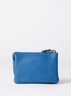 Lakeland Leather Blue Multi Pocket Coin Purse Clearance