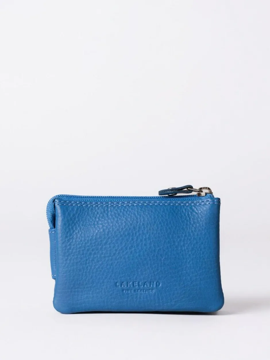Lakeland Leather Blue Multi Pocket Coin Purse Clearance