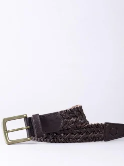 Lakeland Leather Howbeck Leather Braided Belt Brown New